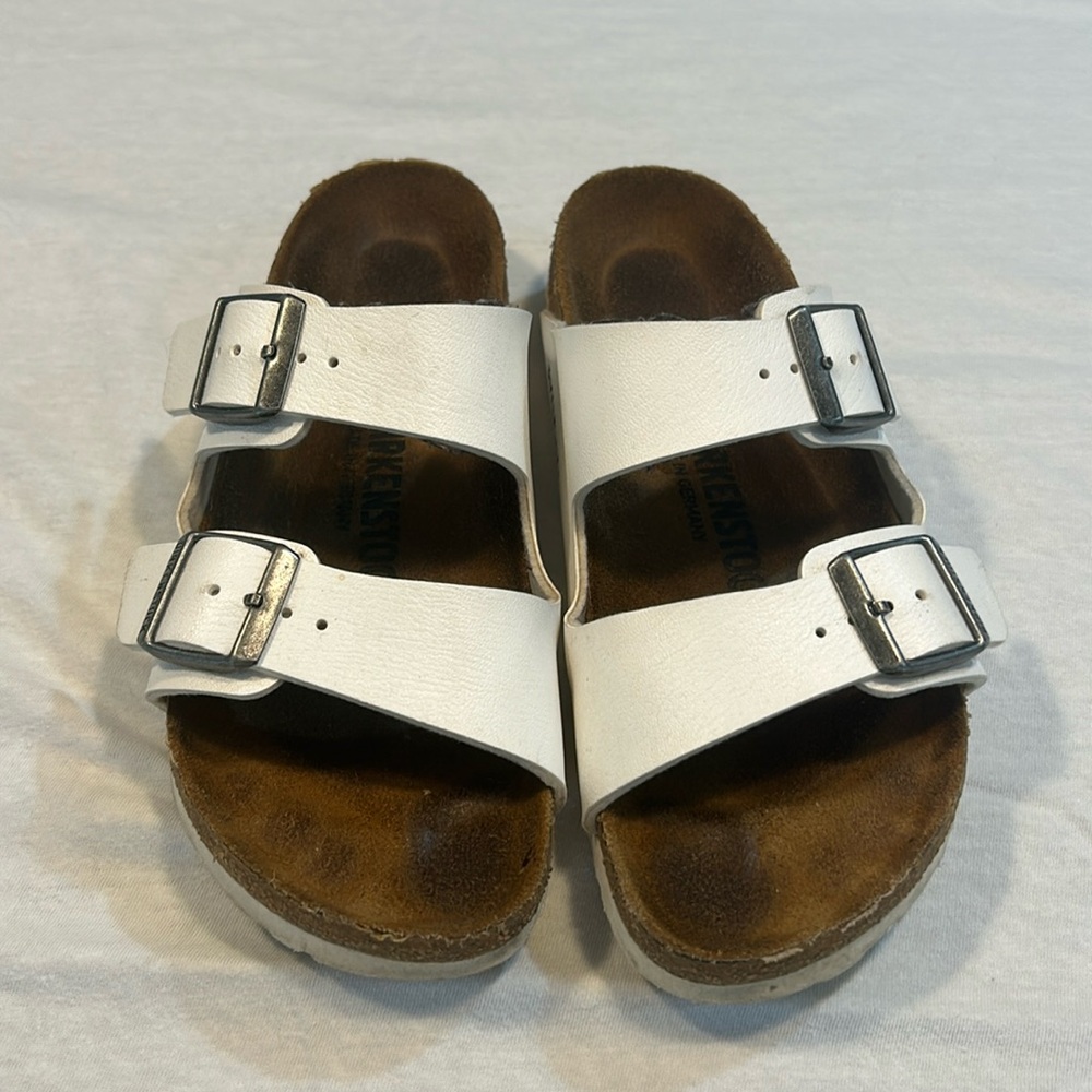 White Leather Birkenstocks